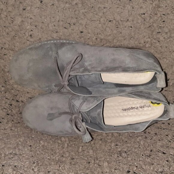 HUSH PUPPIES-Cyra Catelyn Desert Boots-Light Gray Suede-Sz 13-Near Mint - Picture 5 of 6